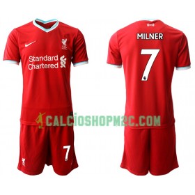 Liverpool James Milner 7 Bambino Maglia Prima 2020/2021 Manica Corta (+ Pantaloncini)